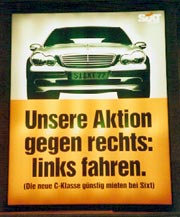 Unsere Aktion gegen rechts: links fahren